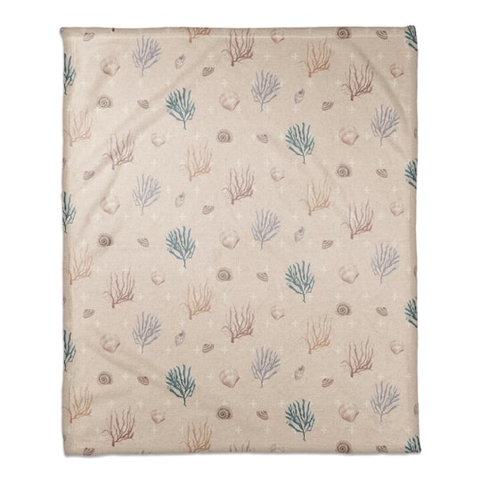 Multi Shell Coral & Plus Coral Fleece Blanket
